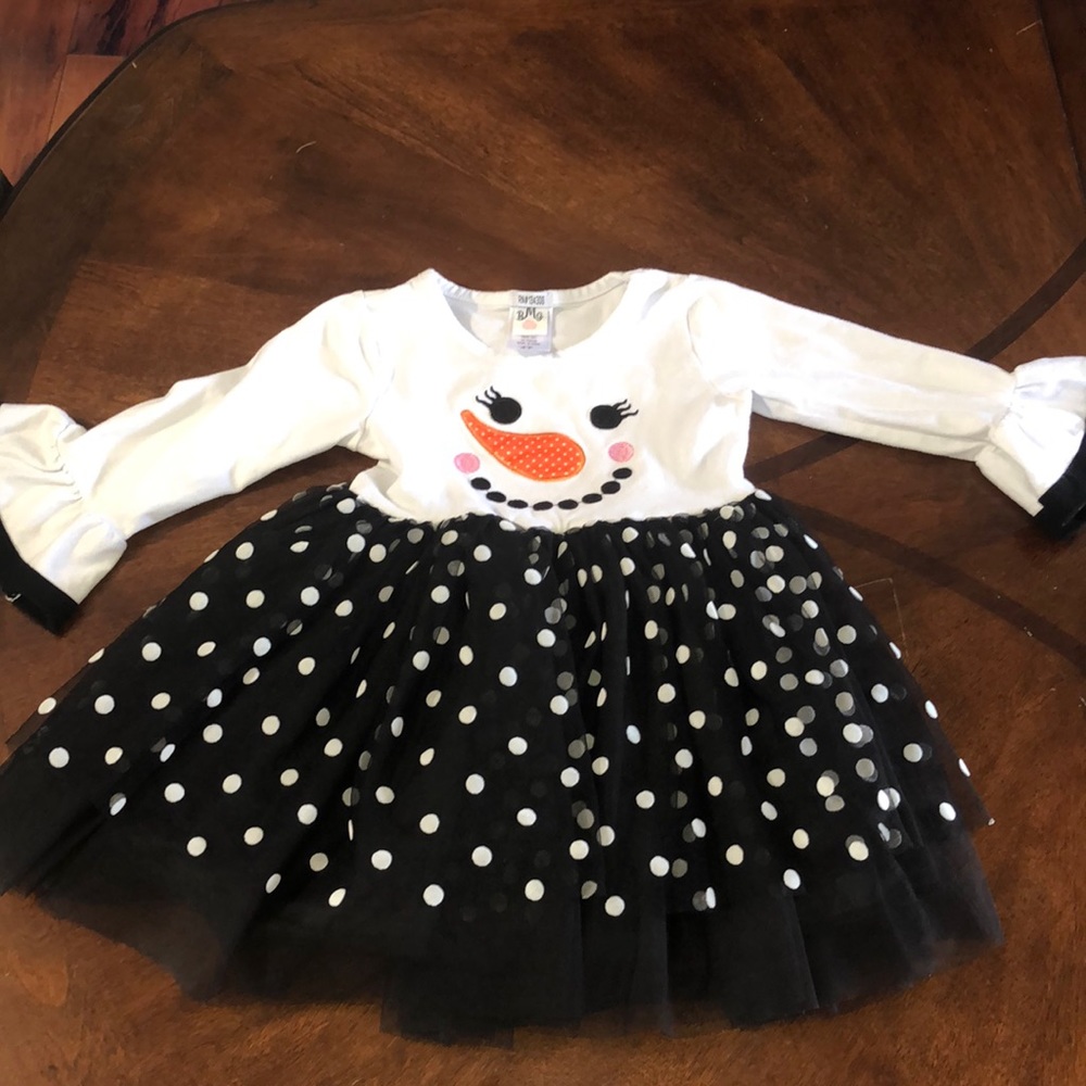 Mia Belle Girls Snowman Christmas Dress ⛄️ 4T